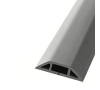 Floor Cord Covers for Wires, Self Adhesive Cable Hider, Extension Cord Protector, Trip Hazard Solution for Home Office, Gray