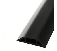 Floor Cord Covers for Wires, Self Adhesive Cable Hider, Extension Cord Protector, Trip Hazard Solution for Home Office, Gray
