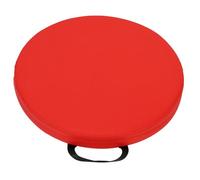 Floor Cushions for Kids - 14" Portable Flexible Seating with Handles - Easy to Clean Thick Soft Foam Comfy Round Seats for Daycare and Preschool (Red, A)