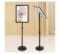 Floor Display Stand for A3 Menu Horizontal & Vertical Sign Holder Sturdy Advertising Support with Stable Base (Black A3 Size)