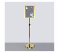 Floor Display Stand for Menus Versatile Horizontal & Vertical Advertising Support Stable Base Elegant Gold Finish A3 Size Perfect for Restaurants & Events