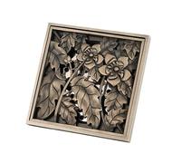 Floor Drain 4 Inch Shower Drains Square Bath Strainer Hair Antique Brass Art Carved Bathroom Floor Drain Waste Grate