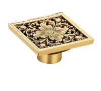 Floor Drain Antique Euro Square Floor Drains Deodorant Drain Strainer Cover Brass Shower Hardware Bathroom Accessories(Type B)