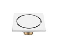 Floor Drain Black Brass 10 X 10 Cm Shower Floor Drain Washroom Bathroom Invisible Drain Cover Square Waste Floor Drain catcher(C)