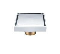 Floor Drain Black Brass 10 X 10 Cm Shower Floor Drain Washroom Bathroom Invisible Drain Cover Square Waste Floor Drain catcher(D)