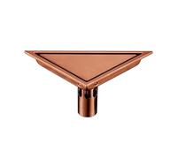 Floor Drain Brushed Gold Drain Siphon Triangle Cover Floor Clean Strainer Rustproof Type Stainless Steel Accessories(Rose Gold)