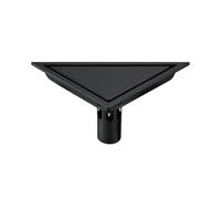 Floor Drain Brushed Gold Drain Siphon Triangle Cover Floor Clean Strainer Rustproof Type Stainless Steel Accessories(Matte Black)