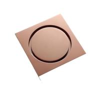 Floor Drain Floor Drain Brass Rose Gold Square 10x10cm Bathroom Shower Waste Grates Strainer Toilet Balcony Water Drains catcher(Rose Gold 051-5)