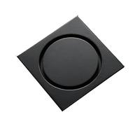 Floor Drain Floor Drain Brass Rose Gold Square 10x10cm Bathroom Shower Waste Grates Strainer Toilet Balcony Water Drains catcher(Black 138)