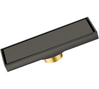 floor drain, Linear Shower Drain with Hair Strainer, Brass Invisible Rectangle Floor with Removable Cover, Drainer and Basement(Grijs,30x8cm(11.8x3.1Inch))