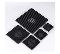 Floor Drain Matt Black Floor Drain 304 Stainless Steel Brushed Square Anti-odor Bathroom Shower Drainage Drains Cover 10/12/15/20cm(Black 12cm)