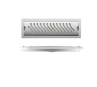 Floor Drain Stainless Steel Floor Drain 20-60cm Bathroom Shower Drains Drainage Side Outlet Linear Waste Cover(10x30cm Mid)