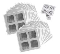 Floor Drain Sticker for shower drain cover, 100PCS Disposable Shower Drain Hair Catcher, Waterproof Adhesive Shower Hair Catchers Mesh Sticker for Kitchen,Bathroom,Bathtub,Laundry (100)