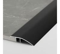 Floor Drop Threshold with 7mm-55mm Laminate Strip Ramp Reducer, 90cm Height Compensation Profile(Black,High 1.5cm(5/8"))