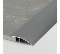 Floor Drop Threshold with 7mm-55mm Laminate Strip Ramp Reducer, 90cm Height Compensation Profile(Grey,High 1.5cm(5/8"))