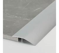Floor Drop Threshold with 7mm-55mm Laminate Strip Ramp Reducer, 90cm Height Compensation Profile(Silver,High 2cm(4/5in))