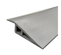 Floor Edge Strip for Carpet and Laminate 1m Length, PVC Threshold Transition Closure for Slope Transition, Edge Decoration, and Trip Hazard Reduction (Gray)