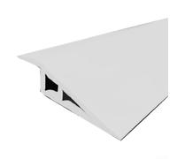 Floor Edge Strips 1m Length for Carpet and Thin Floors, Flexible PVC Floor Transition Trim for Threshold Closure and Edge Protection on Wooden and Rubber Floors (white)