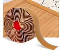 Floor Edge Transition Strip for Wooden & Rubber Floors, 2M PVC Ramp Joint Divider with 4cm Width, White/Gray/Light/Dark Brown