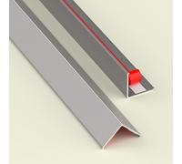 Floor Edge Trim, 3PCS Length: 90cm, Aluminum Alloy Waterproof Flat Divider Transitions, Self Adhesive Wall Corner Protector, Metal Worktop Trim(Apricot Gray,2cm)