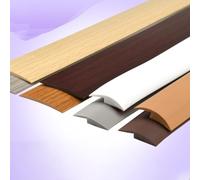 Floor Edge Trim Strip for Carpet & Laminate, 1m PVC Transition Ramp with 7cm Width and 15mm Gap, Gray/Dark Brown/Light Brown/Black/White