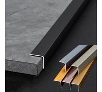 Floor edge trim, wall corner decorative trim, threshold trim, anodized finish, suitable for wall/door/furniture edges, 300cm long(D,10 * 10MM)
