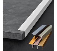 Floor edge trim, wall corner decorative trim, threshold trim, anodized finish, suitable for wall/door/furniture edges, 300cm long(A,10 * 10MM)