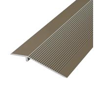 Floor edging, 4" Aluminum Transition Strip for Uneven Floors, Matte Door Threshold Ramps, Wood Tile Vinyl Flooring Edging Trim Profile(Champagne)