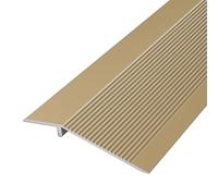 Floor edging, 4" Aluminum Transition Strip for Uneven Floors, Matte Door Threshold Ramps, Wood Tile Vinyl Flooring Edging Trim Profile(Gold)