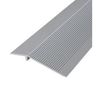 Floor edging, 4" Aluminum Transition Strip for Uneven Floors, Matte Door Threshold Ramps, Wood Tile Vinyl Flooring Edging Trim Profile(Silver)