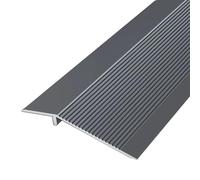 Floor edging, 4" Aluminum Transition Strip for Uneven Floors, Matte Door Threshold Ramps, Wood Tile Vinyl Flooring Edging Trim Profile(Grey)