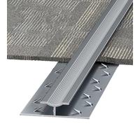 Floor Edging, Dual Carpets Smooth Transition Bar for Doorway/Living Room, Carpet Edge Joining Seam Decor Trims(Grey,1.5m(59in))