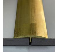 Floor edging, Solid Brass Transition Strip for Uneven Floors, Doorway Threshold Bar Wood to Tile, Gold Floor Divider(28mm (1 1/8") Width)