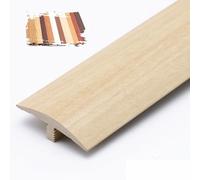 Floor Edging Trim Strip Self Adhesive, T Molding Floor Transition Strip, Anti-slip PVC Flat Divider Strip For Wood/Laminate/Tile Joining Flooring Gaps, Cuttable(Maple,10 Pcs)