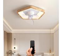 Floor Fan, 360 ° shaking head ceiling lamp ceiling fan,Ultra-thin Fan Lamp in Living Room and Bedroom with Lamps Quiet Reversible Motor,6 Speeds,Remote Control (Color : B)