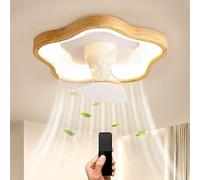 Floor Fan, 360 ° shaking head ceiling lamp ceiling fan,Ultra-thin Fan Lamp in Living Room and Bedroom with Lamps Quiet Reversible Motor,6 Speeds,Remote Control (Color : A)