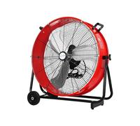 Floor fan Industrial Electric Fan 24" High Velocity Drum Fan 8100 CFM 3-Speed Industrial Heavy Duty Metal Shop Fans(Red)