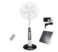 Floor Fan, Pedestal Fan,s/Solar Fans/Camping Fans, Adjustable Height, remote control, for bedroom, home, office and warehouse, factory, outdoor use, 16"