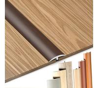 Floor Flat Divider Strip, Self Adhesive PVC Door Threshold Strip, Laminate Flooring Joining Strip, T Molding Floor Edge Trim, Length 80 90 100 110cm(Taupe Grey,2.5x110cm)