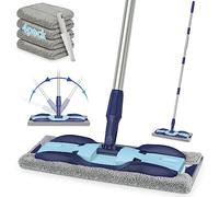 Floor Flat Mop with 4 Washable Pads: Microfibre Mops for Cleaning Floors