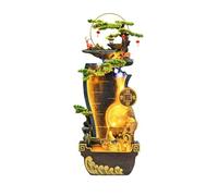 Floor Flowing Water Wealth Ornament - A Circulating Fountain for Feng Shui Wheel, Standing Floor for Living Room, A Gift for Company Grand Opening Ceremonies for Entryway