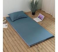 Floor Futon Mattress Cover with Zipper - Solid Color Full Coverage Mattress Protector Washable Dustproof Detachable Zippered Futon Cover for Japanese Tatami Floor Mattress (Dark Blue,150x190cm)