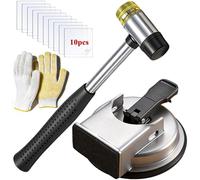 Floor Gap Fixer Tool, 2026 Laminate Floor Gap Repair Tool, Plank Grabber Floor Fix Pro, Suction Tool Includes 10 Sticky Pads for Floor Gaps, Flooring, Wood, Laminate Floors (Sliver + Hammer)
