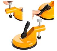 Floor Gap Fixer Tool for Laminate, Adjustable Height Setter & Countertop Leveling Tool, Heavy-Duty Vacuum Suction Cups for Flooring Gap Fix, Stone Slab Alignment, Repair & Seam Leveling (Yellow)