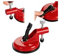 Floor Gap Fixer Tool for Laminate, Adjustable Height Setter & Countertop Leveling Tool, Heavy-Duty Vacuum Suction Cups for Flooring Gap Fix, Stone Slab Alignment, Repair & Seam Leveling (Red)