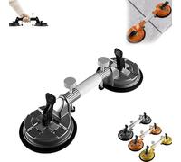 Floor Gap Fixer Tool for Laminate,Countertop Alignment Clamps,180° Rotatable Countertop Alignment Tool,Floor Gap Fixer Tools for Seam Joining,Vacuum Suction Cup Marble Seam Setter Granite (Black)