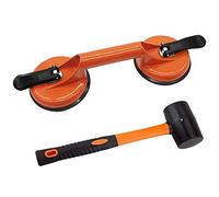 Floor Gap Fixer Tool for Laminate Floor Gap Repair Include Suction Cup and Mallet (Can't use on Scraped Surface Floor)-Orange Kit