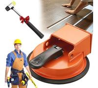 Floor Gap Fixer Tool for Vinyl Plank Flooring for Laminate Vinyl Wood Tile Flooring, Heavy-Duty Aluminum Construction with Rubber Hammering Surface Enhanced Vacuum Suction Cup (Orange*1)