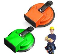 Floor Gap Fixer Tool, Heavy Duty Grabber with Suction Cup for Construction Work, Enhanced Suction Cup for Vinyl, Wood, Laminate Floors (Orange+Green *2 Pc)