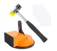 Floor Gap Fixer Tool Kit, Laminate Floor Gap Repair Tool with Rubber Mallet & 4 Reusable Sticky Pads, Heavy Duty Suction Cup Flooring Tool for Laminate, Vinyl Plank & Hardwood Floor Gap Repair
